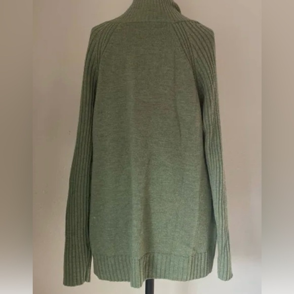 Eileen Fisher Women’s Green Double Zipper Asymmetrical Cardigan Size Small - Picture 4 of 10